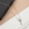 Pendant Necklaces Classic Number Necklace Original Design Zircon Waterdrop High Quality Famous Trendy Fringe