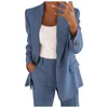 Dames tweedelige broek Blazer Elegant Sporty Summer Fited Jacket Suit Business Oversize Tracksuit Kpop Blouse Tops Kawaii