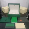 L Boxes Caja de reloj verde perpetuo de lujo de madera para 116660 126600 126710 126711 116500 116610 Relojes Accesorios Estuches Cajas AAA Submarino GMT