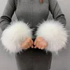 Ochraniacze na kolana Faux futro z imitacją rękawów jesienno-zimowy płaszcz mankiety elastyczny odpinany pluszowy futrzany nadgarstek kobiety ocieplacz na ręce 2022