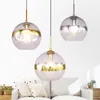 Pendant Lamps XJN Spherical Golden Bubble Glass Chandelier For Restaurant Bar Clothing Store Head Bedside