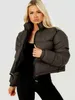 Outdoor Down Jacket Fashion Solid Color Women Lightweight Warm Puffer Down Jackets