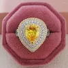 Anneaux de mariage 2022 luxe ananas bague en argent femme fiançailles haut de gamme plein diamant anniversaire cadeau bijoux en gros