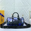 M21399 Дизайнеры Duffel Bags Luxury Laust Matter Sale High Women Мужчины подлинная кожаная сумка для моды на плече.