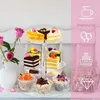 Bakeware Tools Bolo Stand Stand ACRYLIC Cupcake Display Transparent Surther Shelf para Acessórios de cozinha para festa de aniversário de casamento