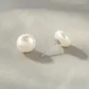 Stud Earrings Pearl Earring Simple Classic Design Round 10mm 12mm For Fashion Women 2022 Year Jewelry Gifts