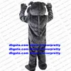 Grey SharPei Dog Mascot Costume Shar Pei Shari Pie Dog Adult Cartoon Character Album Of Painting Fashion Promotion zx1721