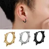 Kolczyki obręcze Huggie ze stali nierdzewnej dla mężczyzn Kobiety czarny /złoty kolor stożkowy Spike Ear Hooppunk unisex rock 1 para