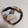 5 -stijl met doos horloge heren keramische everose rose goud zwarte wijzerplaat 40 mm rubberen armband Asia 2813 beweging automatische horloges polshorloges