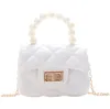 Children chain princess handbag fashion baby crossbody pearl shoulder bags mini coin purse good selling