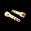 Gold-Kopfhörer-Anschluss, 6,35 mm Stecker auf 3,5 mm Stereo-Stecker, Audio-Mikrofon-Schrauben-Adapter-Konverter