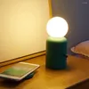 Lampes de Table téléphone charge sans fil lumière multi-fonction lampe de nuit coloré protection des yeux éclairage de chambre 10W bureau intérieur