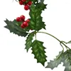 Flores decorativas Christmas Garland Pingente Decoration Bar Pinene Cane Artificial Plant Flower Vine Wall Ano Party pendurado Rattan Deco