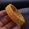 Bangle 24k 4Pcs Braccialetti color oro per donne Braccialetti da sposa africani Regali di nozze Gioielli etiopi