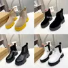 Designer Boots Women Platform Leather Ankle Boots Fashion Black White Ashton Boot Winter Shoes Chelsea Motorcycle Riding Booties with box