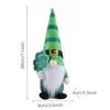 St Patricks Day Gnome Shamrock Faceless Doll Green Clover Gnomes Saint Patrick Irish Plush Gnome Elf St Patricks Day Decorations CPA4456 tt1111