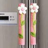 Other Table Decoration Accessories 2Pcs Floral Refrigerator Handle Gloves Cotton Cloth Car Steering Wheel Cover Door Knob Doubledoor Fridge Cove 221111