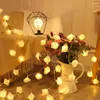 Saiten Rose LED Blume Fee Lichterkette Girlande Weihnachtsbaum Dekoration Outdoor Straßenlaterne Weihnachtsgeschenk Hochzeit Garten Dekor Navidad