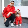 犬のアパレルかわいいカエルレインコートフルボディカバー帽子透明なブリムレインジャケットの衣服ミディアム大きなペロス猫xxl-7xl