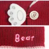 Şapkalar eşarp setleri unisex çocuk karikatür ayı şerit ve eşarp bebek şapkası kız çocuk çocuk kış kulaklıklar şapka sıcak takım 221110
