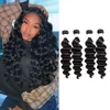 Loose Deep 4 Bundles Brazilian Human Hair Peruvian Indian Raw Virgin Double Wefts Natural Color 10-30inch