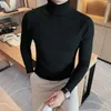 Men's Sweaters Winter Turtleneck Sweater Men Warm Fashion Casual Knitting Pullover British Style Slim Long Sleeve Mens Jumper M-4XL