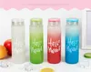 Sublimation Water Bottle 500ml Frosted Glass Water Bottles Gradient Blank Tumbler Drink Ware Cups In Stock ss1111