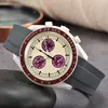 Bioceramic Planet Moon Men's Watch Full Function Quartz Chronograph Mission to Mercury 42mm Silica Gel Luxury Watch Limited Edition Master Watch
