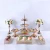 Bakeware Tools Mirror Cake Stand Cupcake Tray Home Decoration Dessert Table Decorating Party Leverant￶rer Br￶llop Display