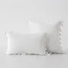 Pillow Solid Velvet Home Decor Decor com borla Decoração de Sofá de veludo cinza rosa 30x50cm/50x50cm/45x45cm