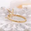 Pierścień Solitaire 30 8x10 mm de Color VVS1 Owalne Cut Engagement 14k Real Yellow Gold Test Atcipetited 221109