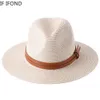 Brede rand hoeden emmer 61 cm groot formaat rietje voor vrouwen mannen zomer zonbescherming strand pet panama fedora jazz 221110