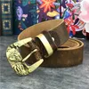 Celrões de cowboy jeans de cinto masculino de couro genuíno amarelo vintage bronze fivela ceinture cintura cinturon mujer riem mbt0065