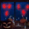 Strings Halloween Luminous Handprints Blood Stains Wall Stickers Holiday Lights Decoration Window Self-adhesive