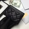 Luxury Designer Caviar Card Holder Genuine Leather Purse Womens Fashion Coin Purses Mens Credit Cards Wallet Bag Travel Documents Passport Holders