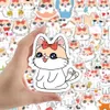 50Pcs Cute Cat Stickers Non-Random For Car Bike Luggage Sticker Laptop Skateboard Motor Water Bottle Snowboard wall Decals Kids Gifts