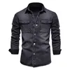 Vestes pour hommes Denim manteau décontracté mode poche printemps automne manches longues jean lavé haut