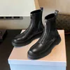 Bottes en cuir véritable femmes hiver plus velours femme chaussure mode femme respirant peau de vache bottillon avant fermeture éclair lumière noir botte Y2211