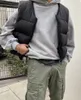 メンズベスト秋と冬のヴィンテージソリッドカラーカジュアルベーシック汎用型綿ハイストリートベストコートノースリーブジャケット