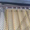 Gardin hängande dekorativ anpassad metallgardiner kedjelänkskärmar för inredning