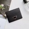 Leather Saffiano Card Holder Slots Designer Cases Official Luxury Brand PRAYSL Crocodile in Black White Red Pink Brown Blue with Logo Box Cover