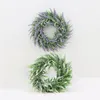 Decorative Flowers Artificial Wreath 14.2'' Lavender Spring Round For The Front Door Celebration Party Wedding Decoration