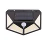 100LED Solar Wall Light Courtyard fyrsidig lysande solbelysning M￤nniskokropp induktion Vattent￤t utomhusljus KOB LJUS LJUS