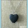 Colliers pendants coeur lave roche perle volcan collier aromathérapie huile essentielle Colliers de diffuseur