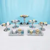 Bakeware Tools 7pcs/lot Silver Miror Tray Cake Decorating