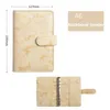 A6 Marbling color Notebook Binder PU Leather 6 Rings Notepad Spiral Loose Leaf Notepads Cover Diary Shell for Student Z112196119