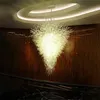 モダンなペンダントランプLEDシャンデリア天井照明手の吹きガラスシャンデリア豪華なハンギングフィクスチャー階段ライトリビングルームの装飾LR823
