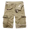 Men's Pants Mens Military Cargo Shorts Summer Army Green Cotton Men Loose Multi-Pocket Homme Casual Bermuda Trousers