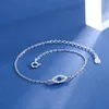 Link Bracelets Devil's Eye Lady Bracelet Set With Diamond Ring Design Feel Niche S925 Sterling Silver Bead Jewelry