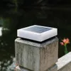 Rainproof LED Solar Garden Lights Pillar Light Outdoor Column Head Night Light Waterproof Powered Fence Landscape Lamp